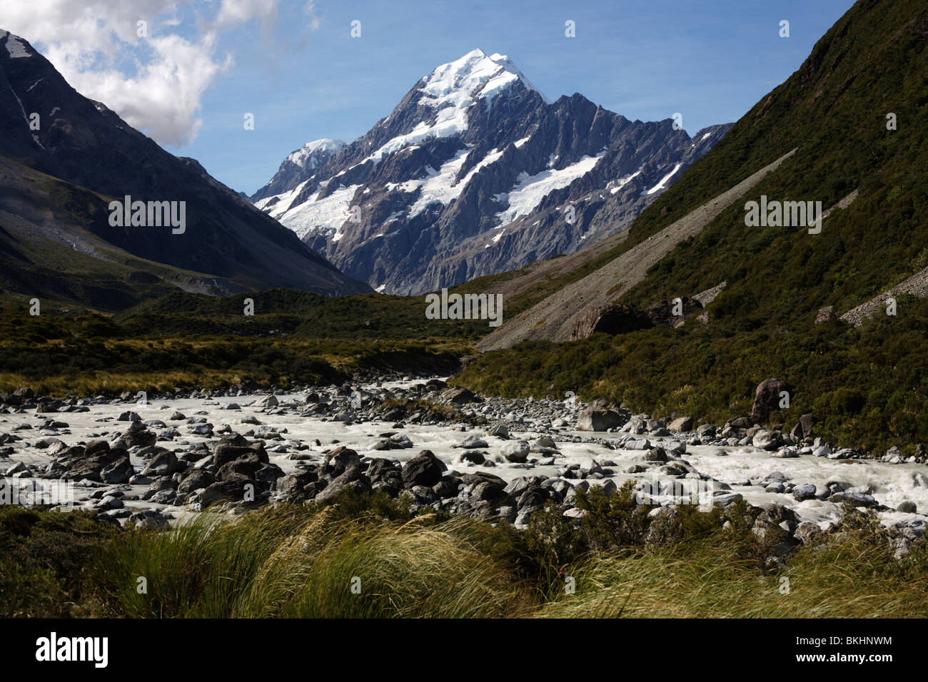 Aoraki Mount Cook In The Aoraki Mount Cook National Park Canterbury Stock Photo Alamy