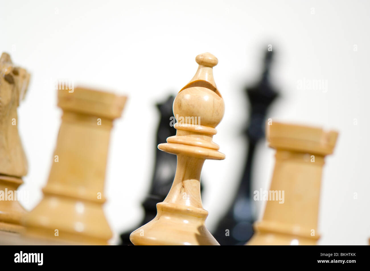 Chess. White Bishop Stock Photo