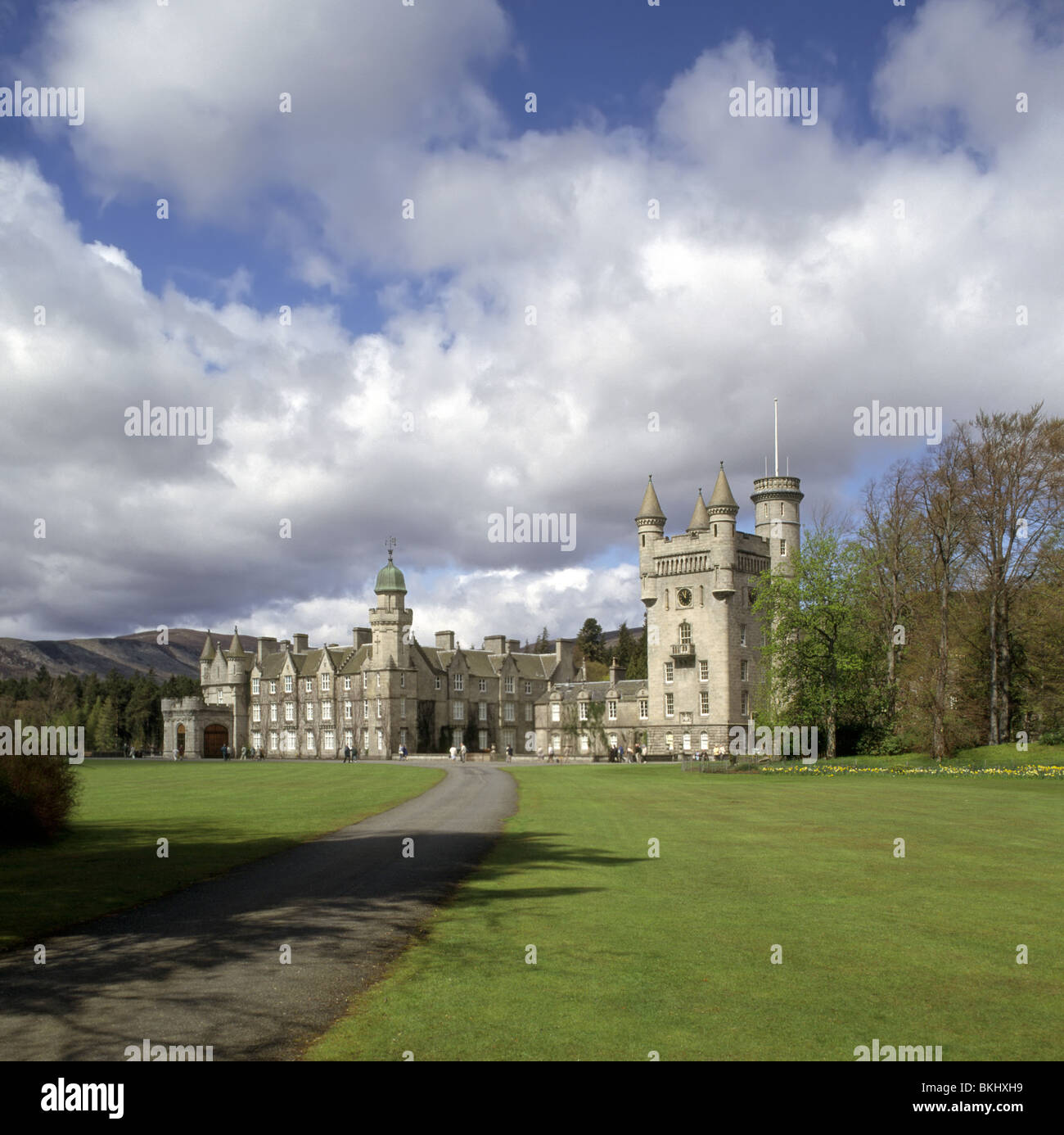 Balmoral Castle Victorian Royal Scottish baronial mansion & Estate House owned by Queen Elizabeth II Crathie Royal Deeside  Aberdeenshire Scotland UK Stock Photo