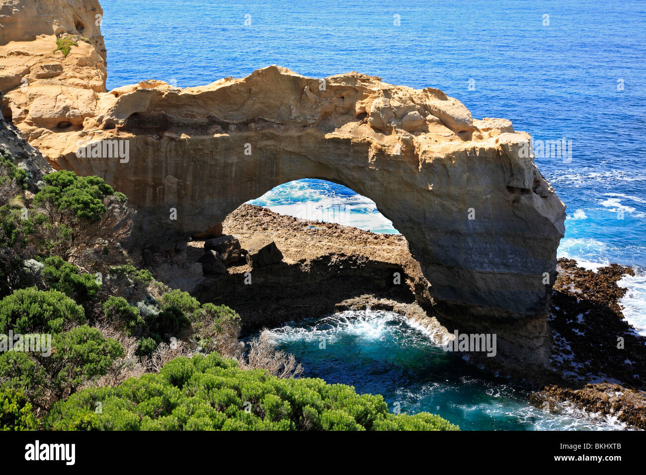 Limestone Arch Great Southern Ocean Great Ocean Road Port Campbell Victoria Australia Stock Photo