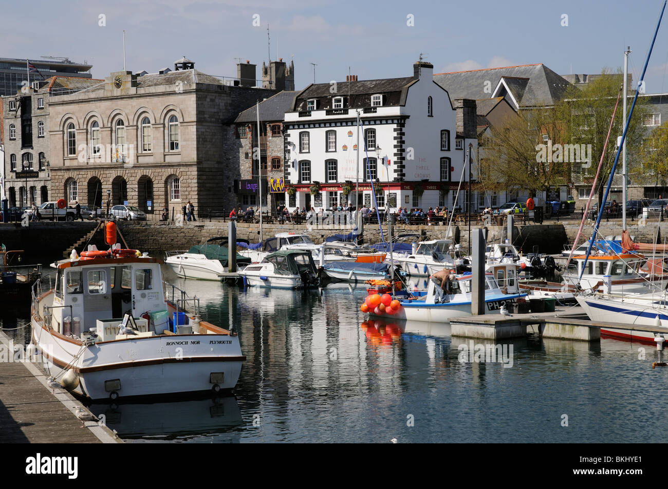 The Barbican Plymouth south Devon England UK A working harbour and