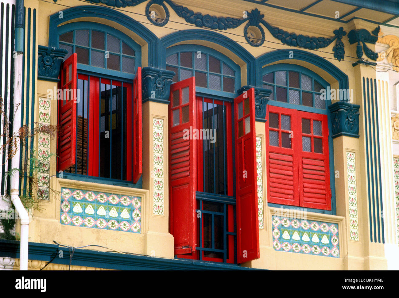 row houses, geylang, singapore Stock Photo
