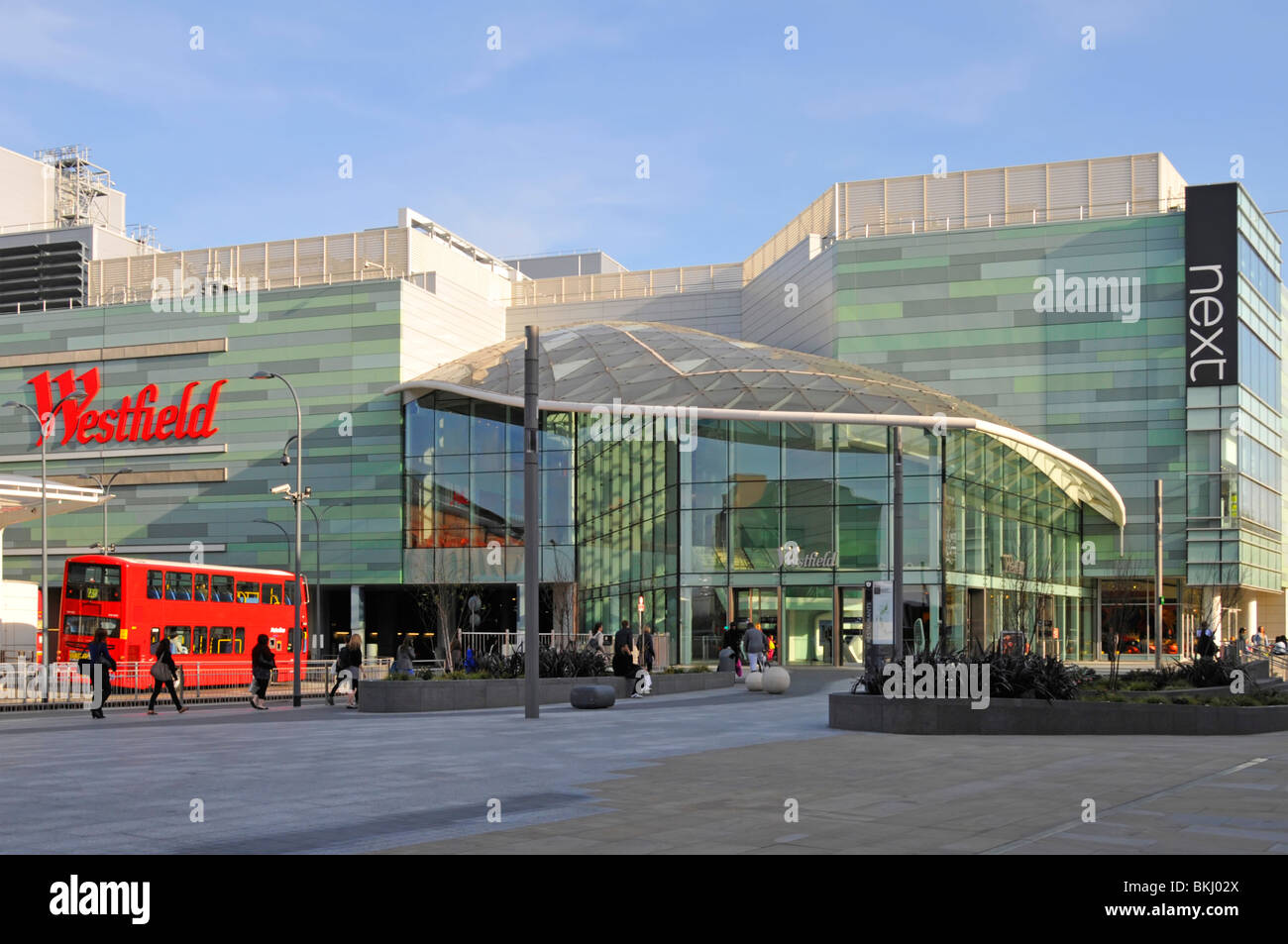 A view of the outside of the Westfield Shopping Center at White City,  Shepherd's Bush in West London, UK Stock Photo - Alamy