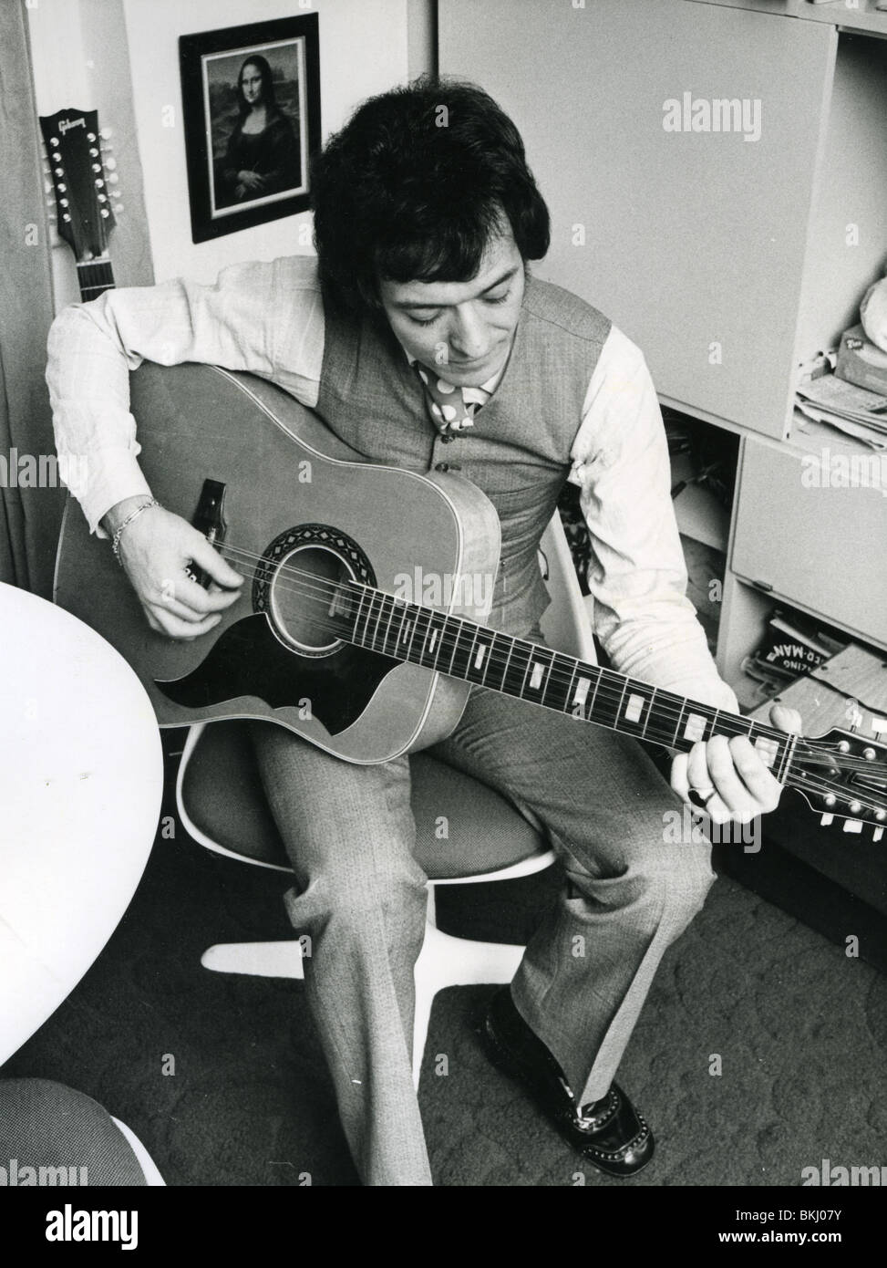 HOLLIES singer Allan Clarke at his London home in 1969 Stock Photo