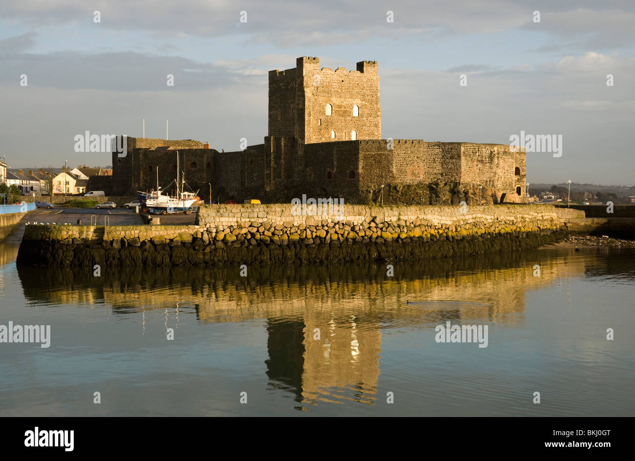 The Norman Castle at Carrickfergus, Northern Ireland Stock Photo