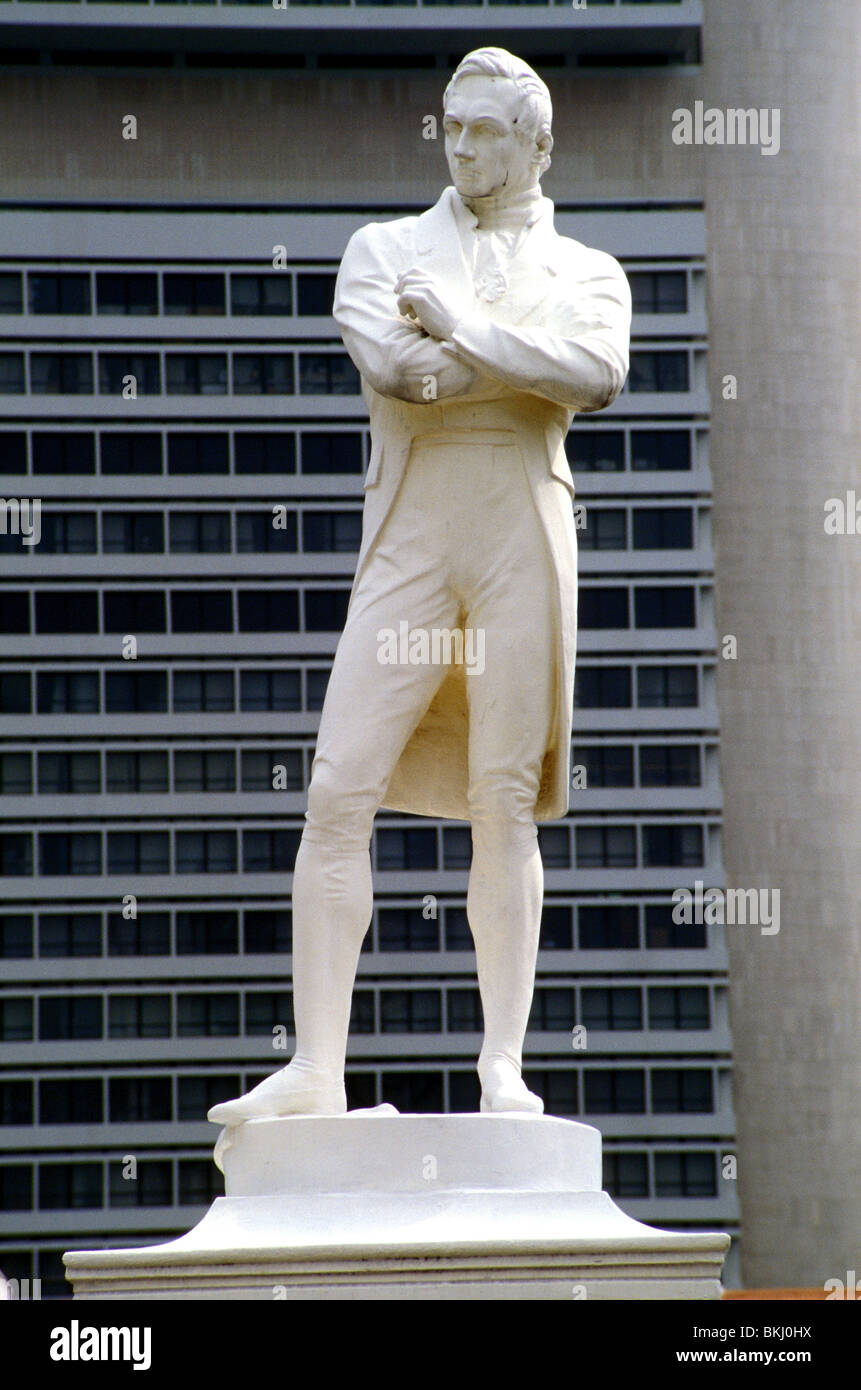 Patung Raffles raffles statue, singapore Stock Photo - Alamy