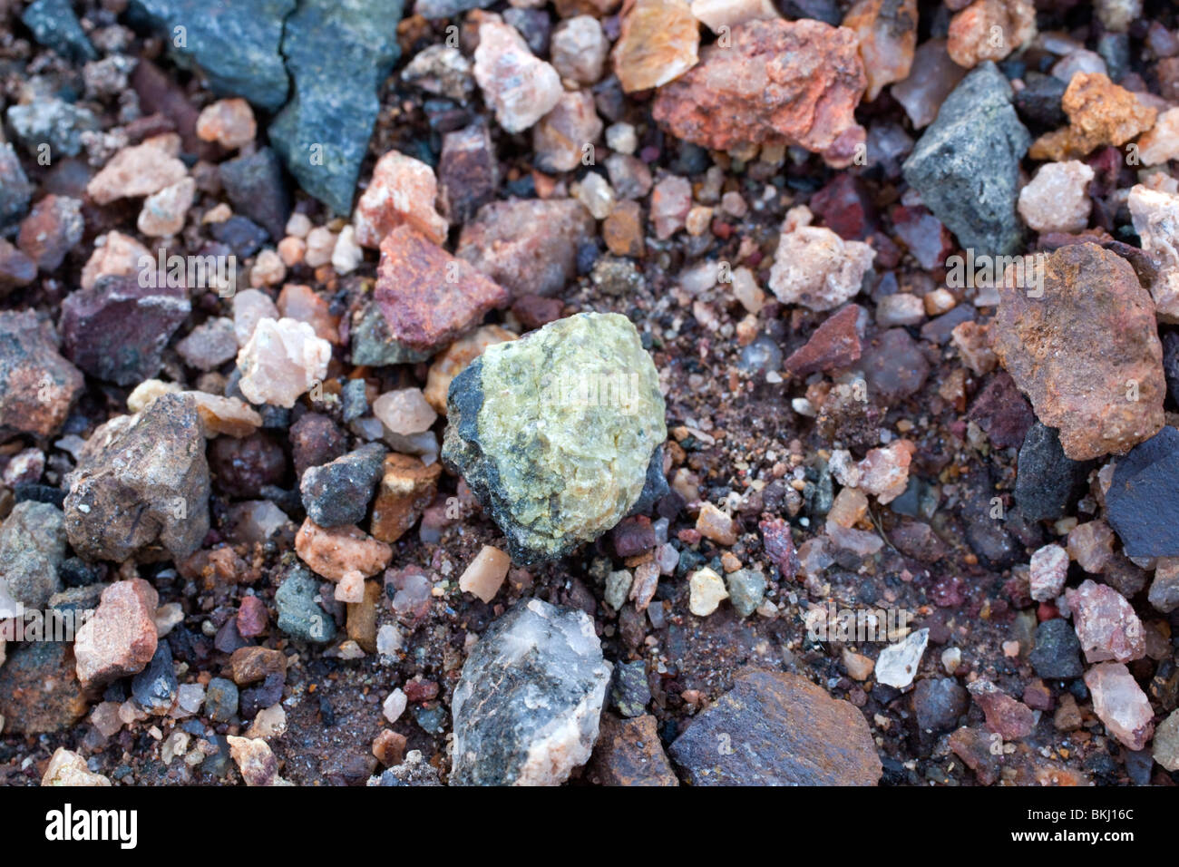 Uranium ore; rocks; west Cornwall Stock Photo