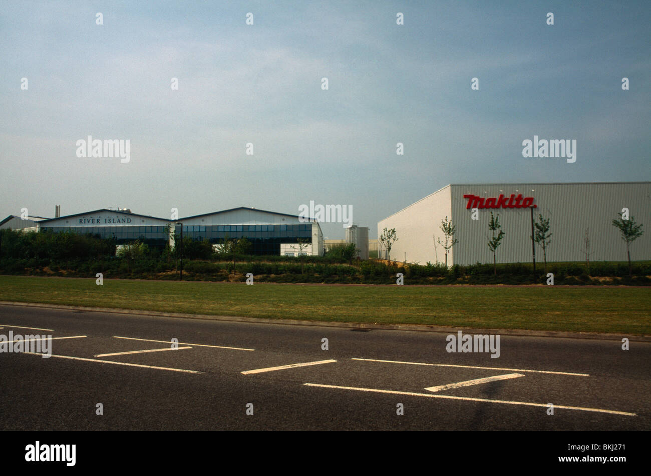 Milton Keynes Buckinghamshire England Industrial Estate Stock Photo Alamy