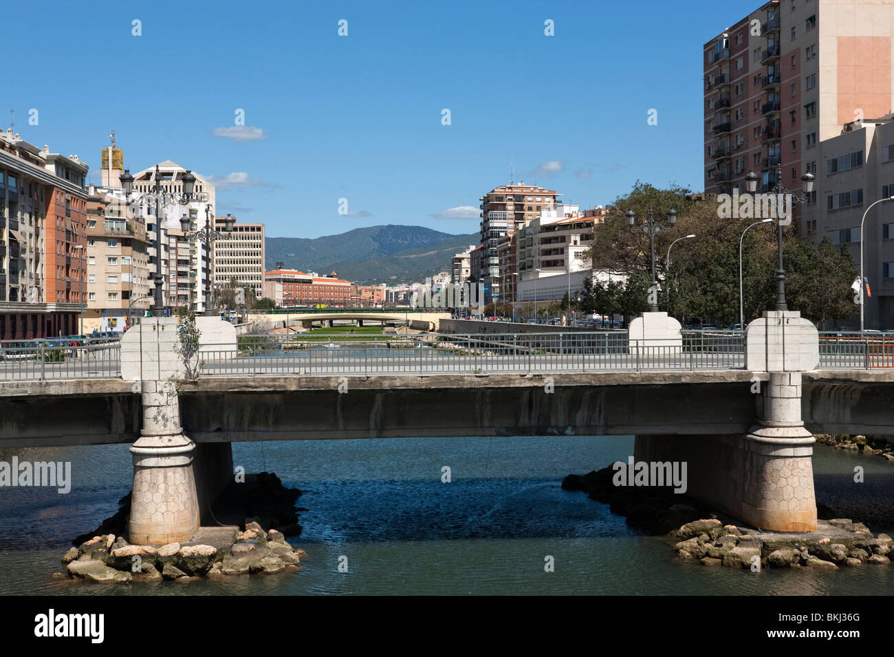 Guadalmedina river. Malaga. Andalusia. Spain Stock Photo