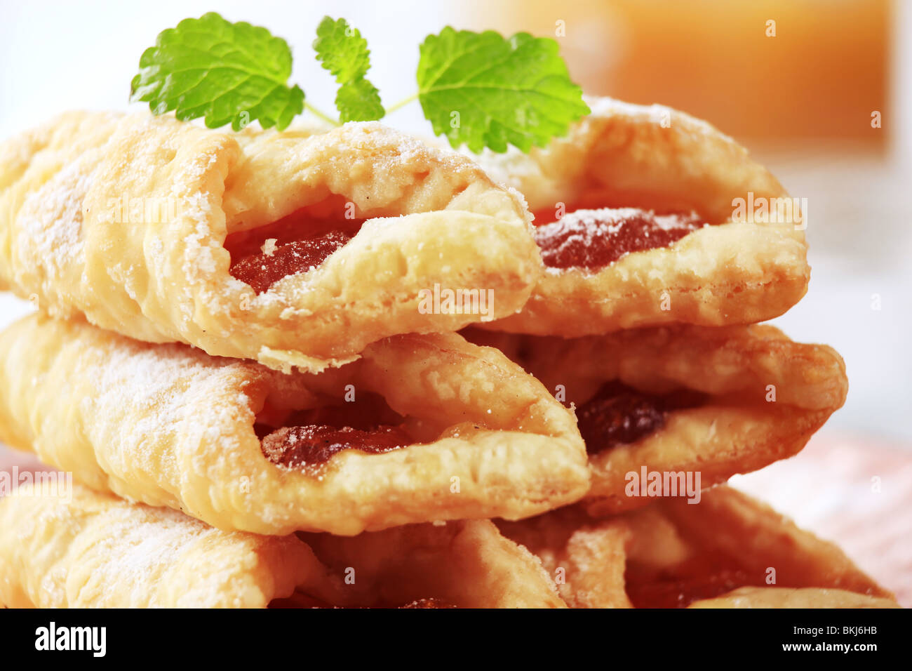 Puff pastry rolls with fruit filling Stock Photo Alamy