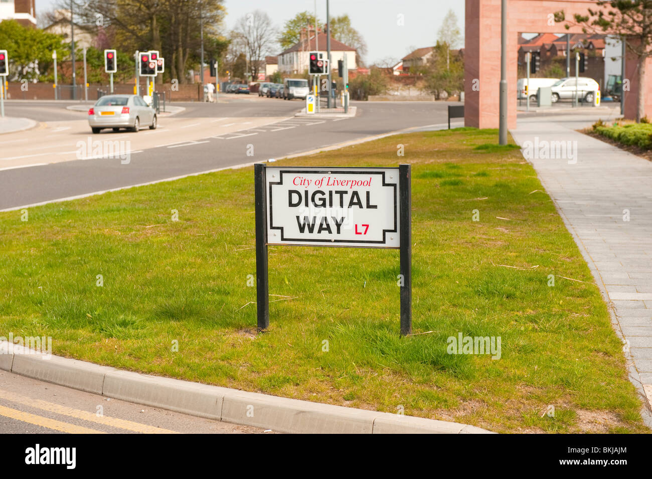 Digital Way Liverpool Stock Photo Alamy