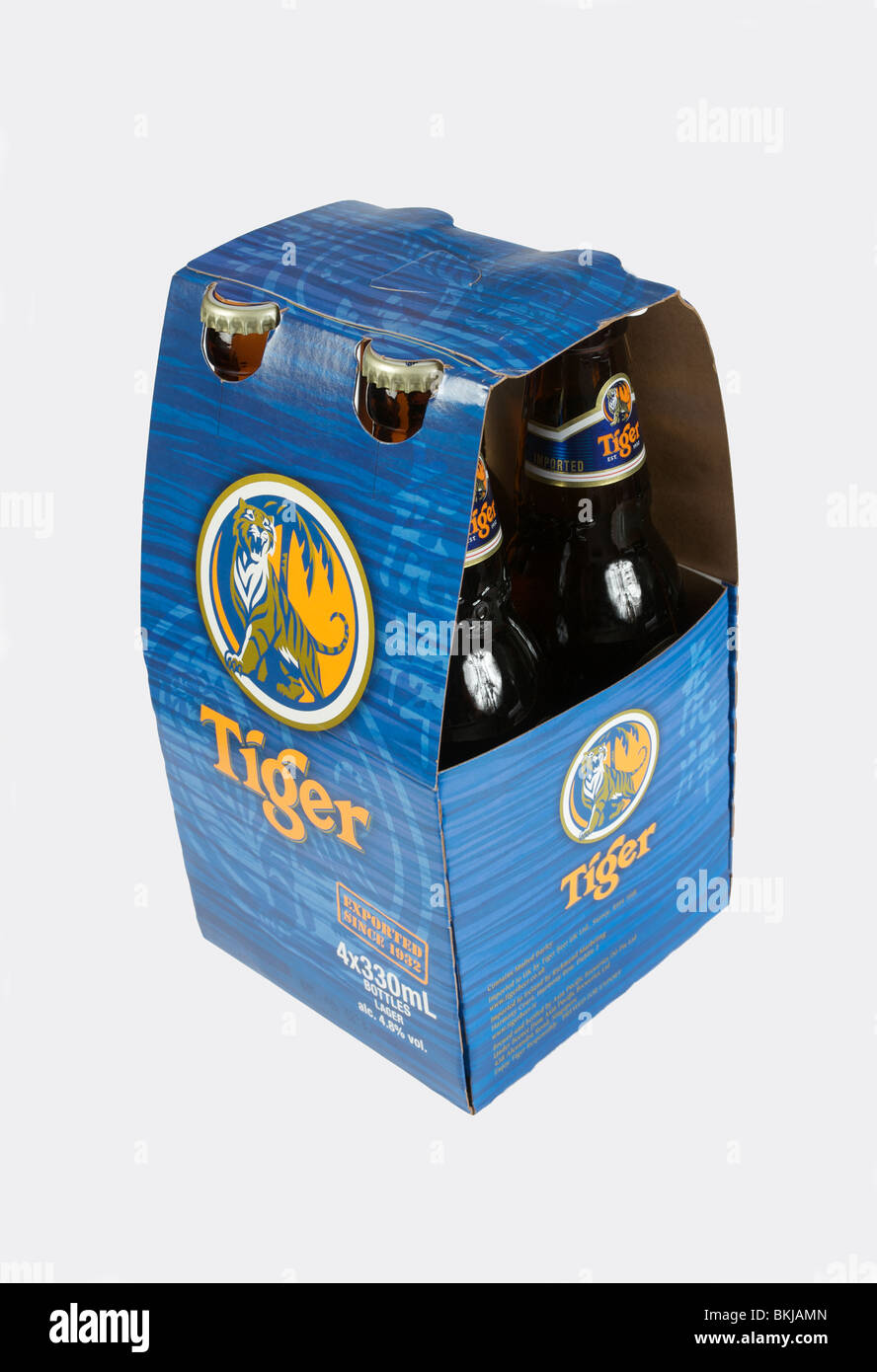 Pack of Tiger beer Stock Photo Alamy