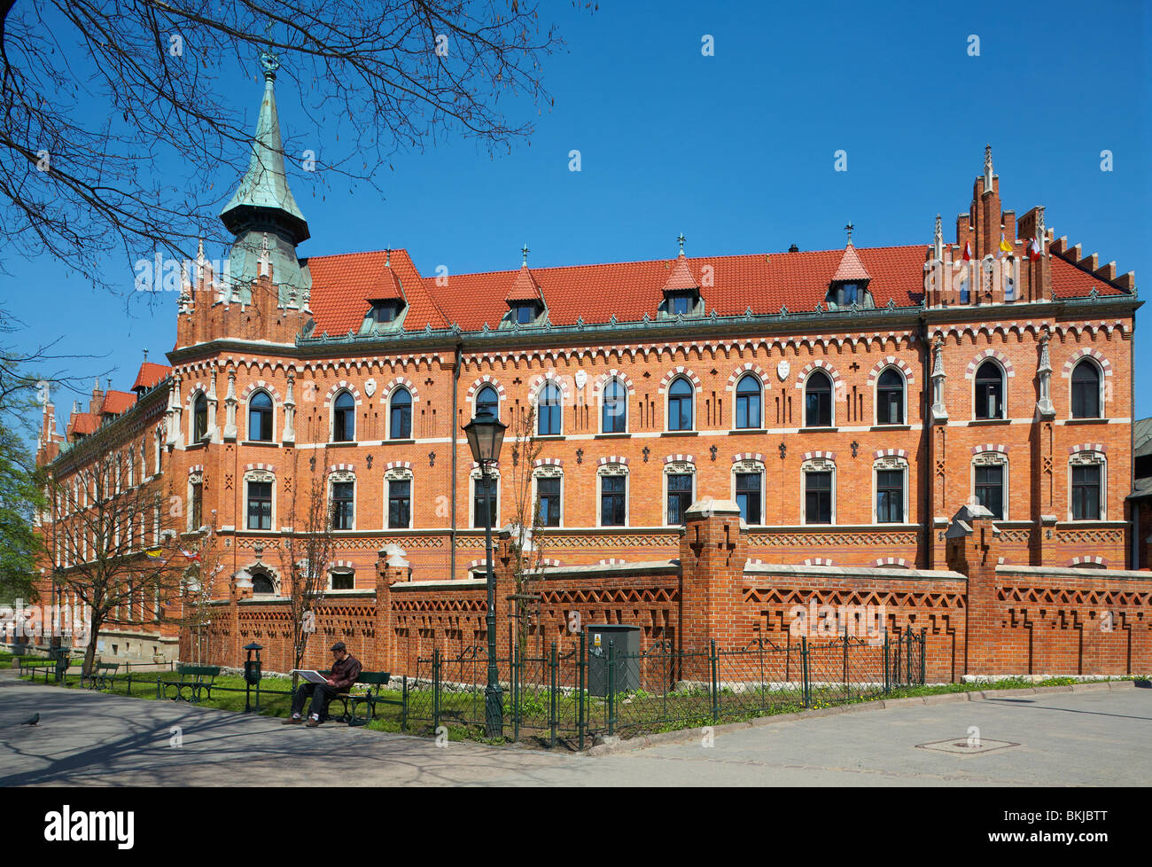 Europe Poland Malopolska Krakow Major Seminary of Archdiocese of Krakow Gothic Revival Style of Building Stock Photo