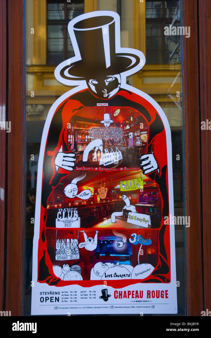 Chapeau Rouge bar nightclub exterior Prague Czech Republic Europe Stock  Photo - Alamy
