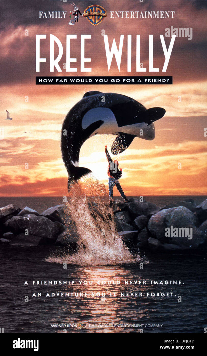 FREE WILLY -1993 POSTER Stock Photo