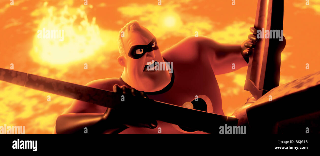THE INCREDIBLES (2004) ANIMATION MR INCREDIBLE (CHARACTER) CREDIT DISNEY INCE 001-05 Stock Photo