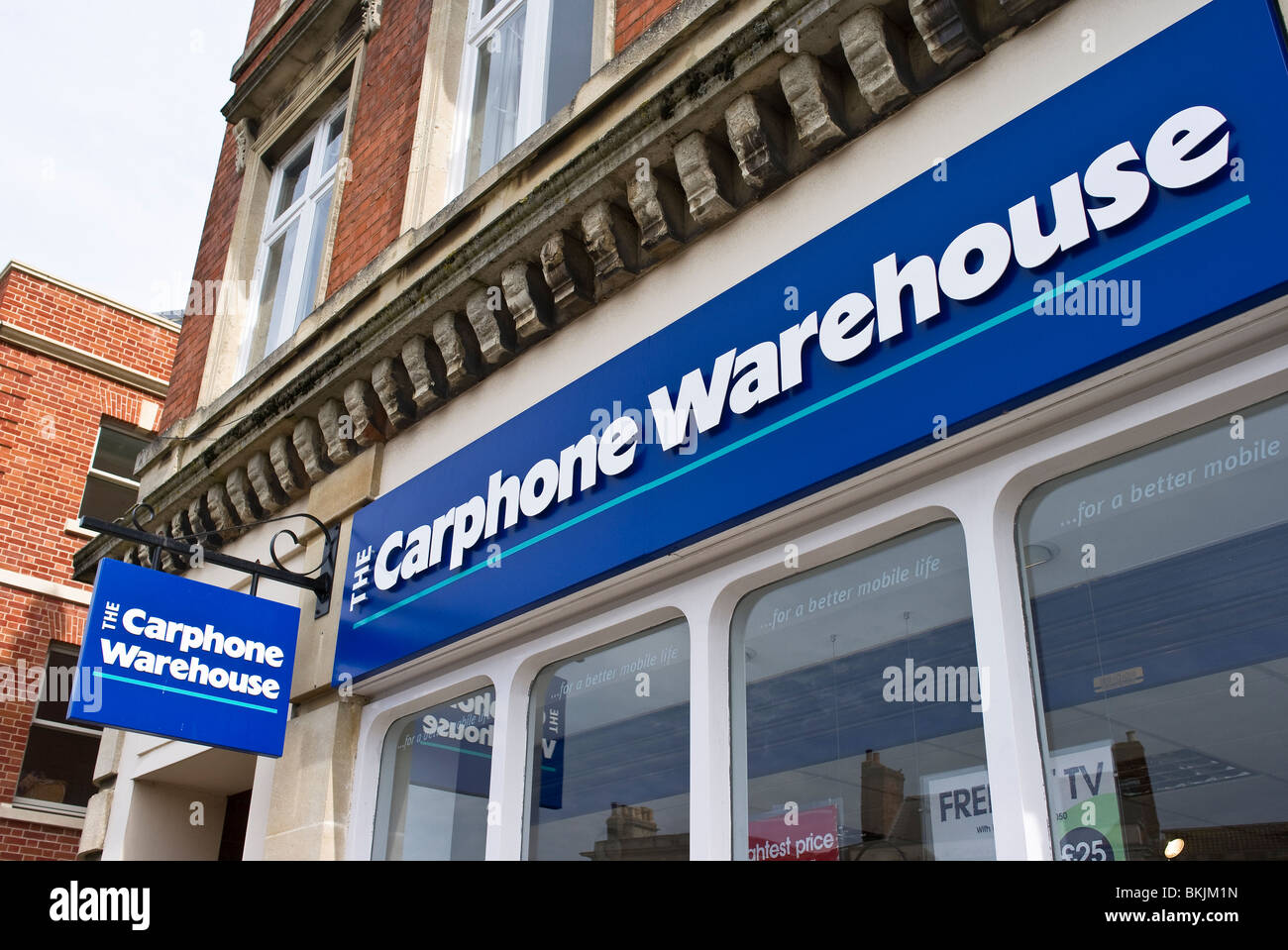 Shop front and sign for The Carphone Warehouse premises in Devizes UK Stock Photo