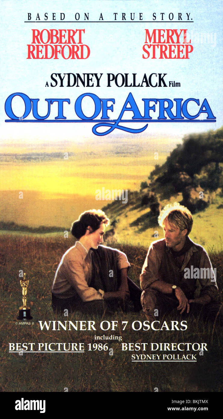 OUT OF AFRICA -1985 POSTER Stock Photo