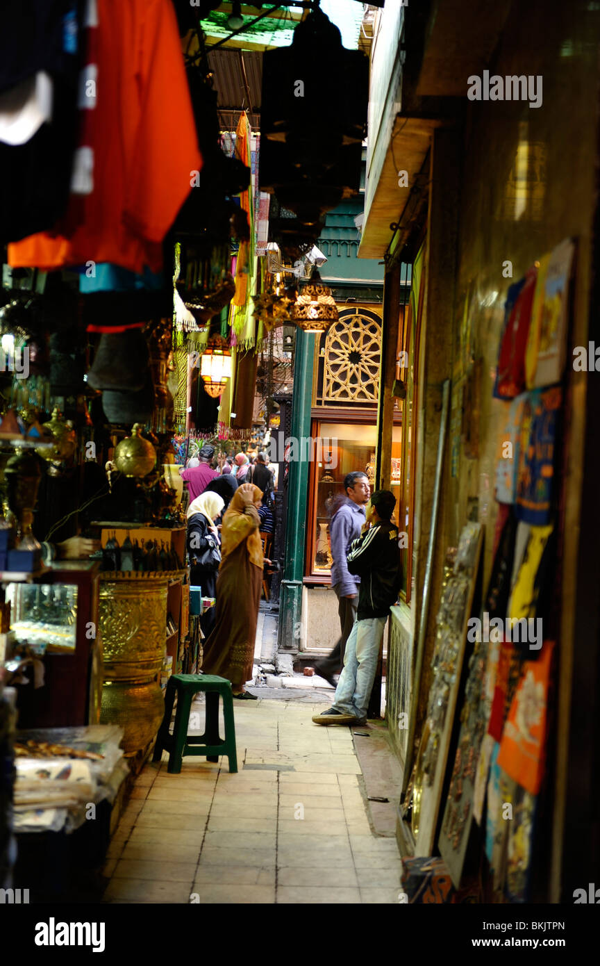heart of the bazaar,khan el-khalili bazaar , islamic cairo , cairo , egypt Stock Photo