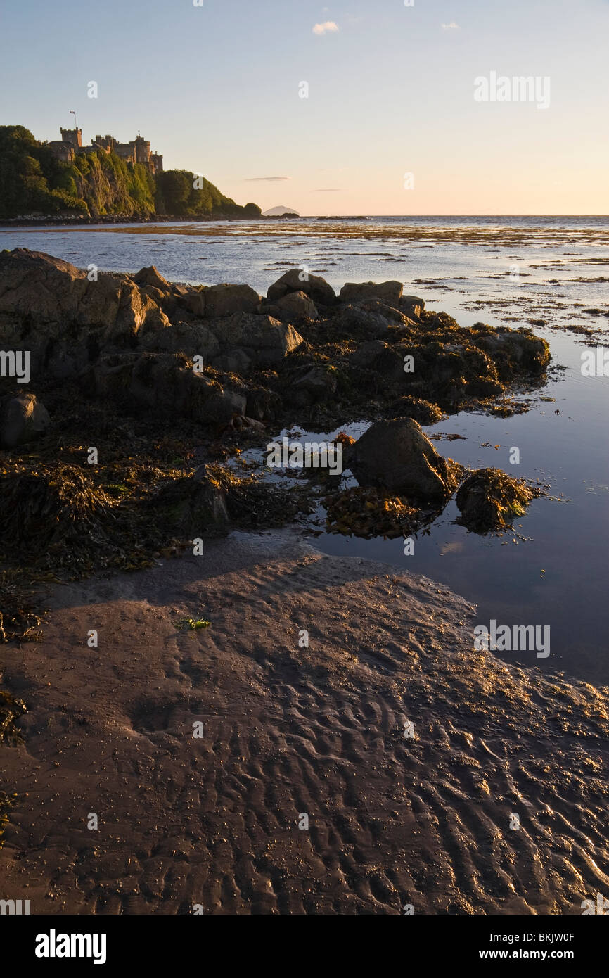 Culzean Castle at sunset from Segganwell, Ayrshire, Scotland. Stock Photo