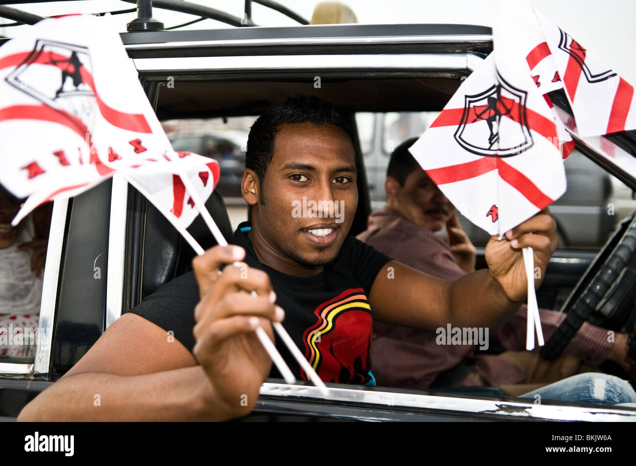 Fans of Zamalek football / soccer club Stock Photo