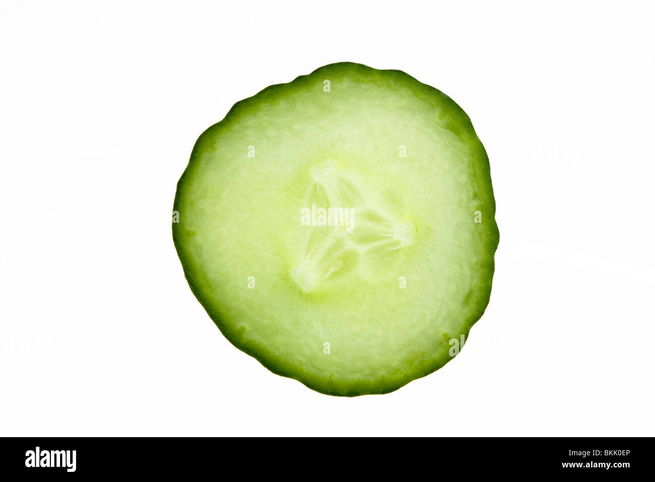 cucumber slice isolated on white background Stock Photo
