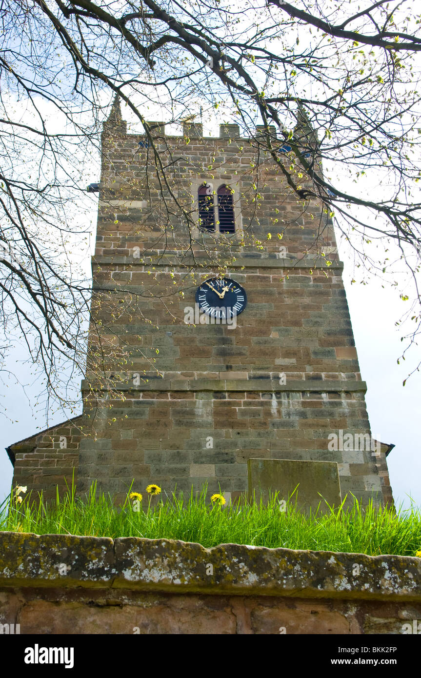 English village church, St. Giles in Old Ollerton, Nottinghamshire, England Stock Photo