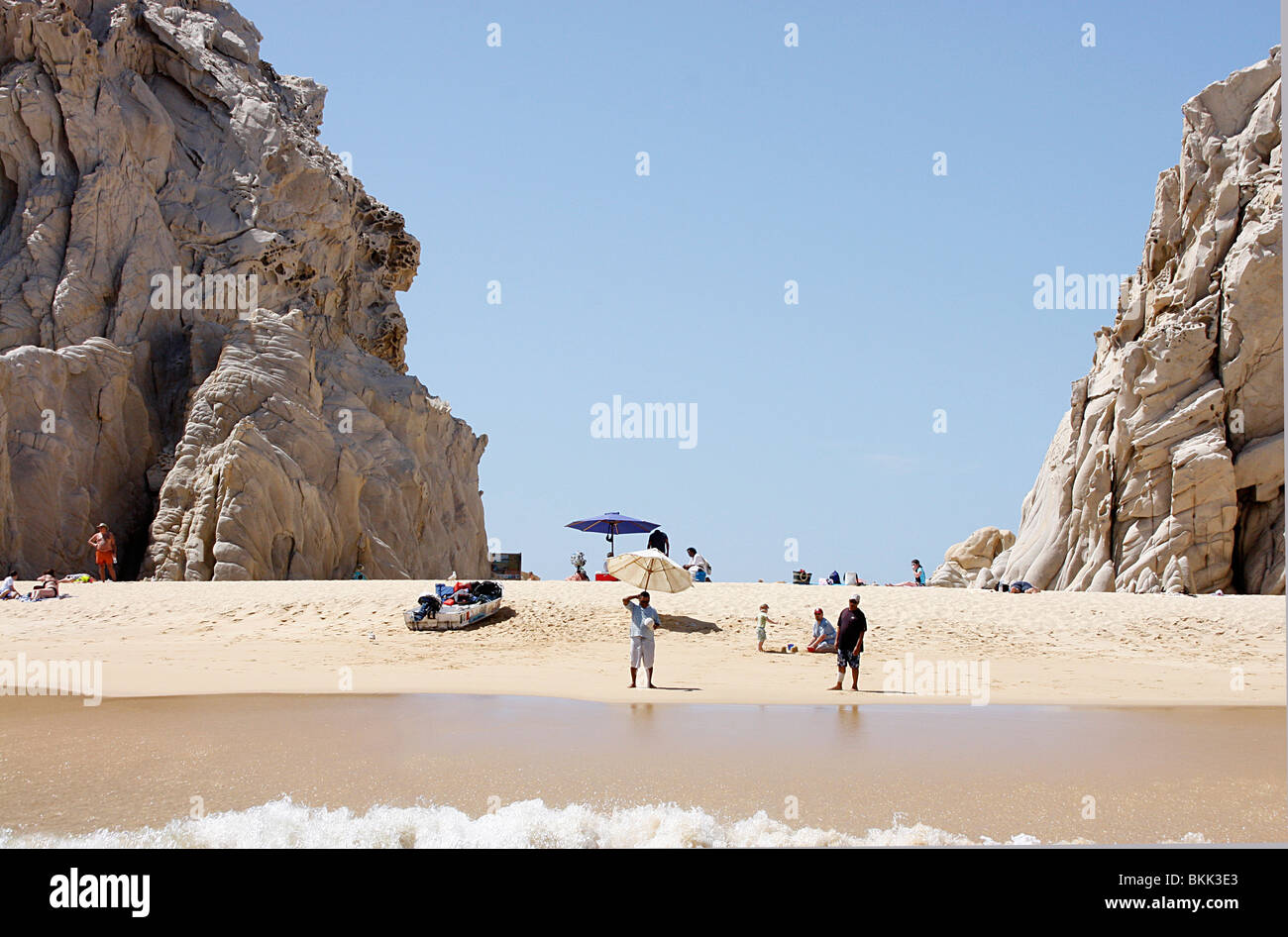 Beautiful beaches and rock formations at Cabo St Lucas,Mexico Stock Photo