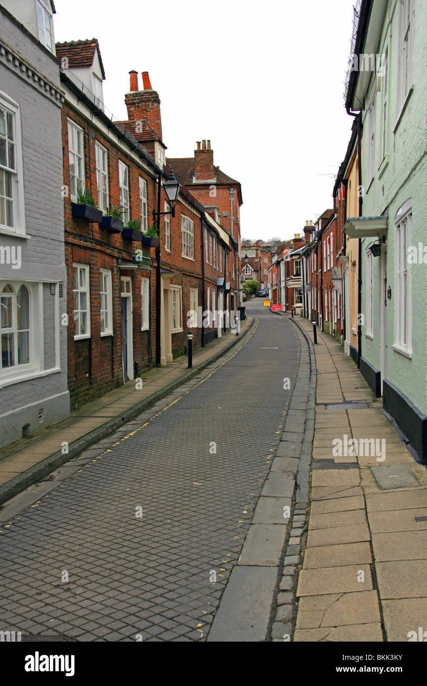 Period Houses in Canon Street, Winchester, Hampshire, UK Stock Photo
