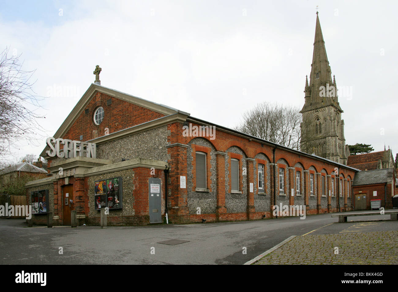 Screen Cinema, Winchester, Hampshire, UK. Previously the Church Hall. Stock Photo