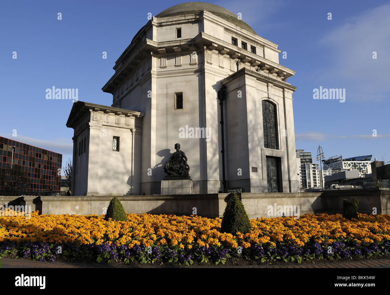 The war memorial in central Birmingham, off Queensway. Stock Photo