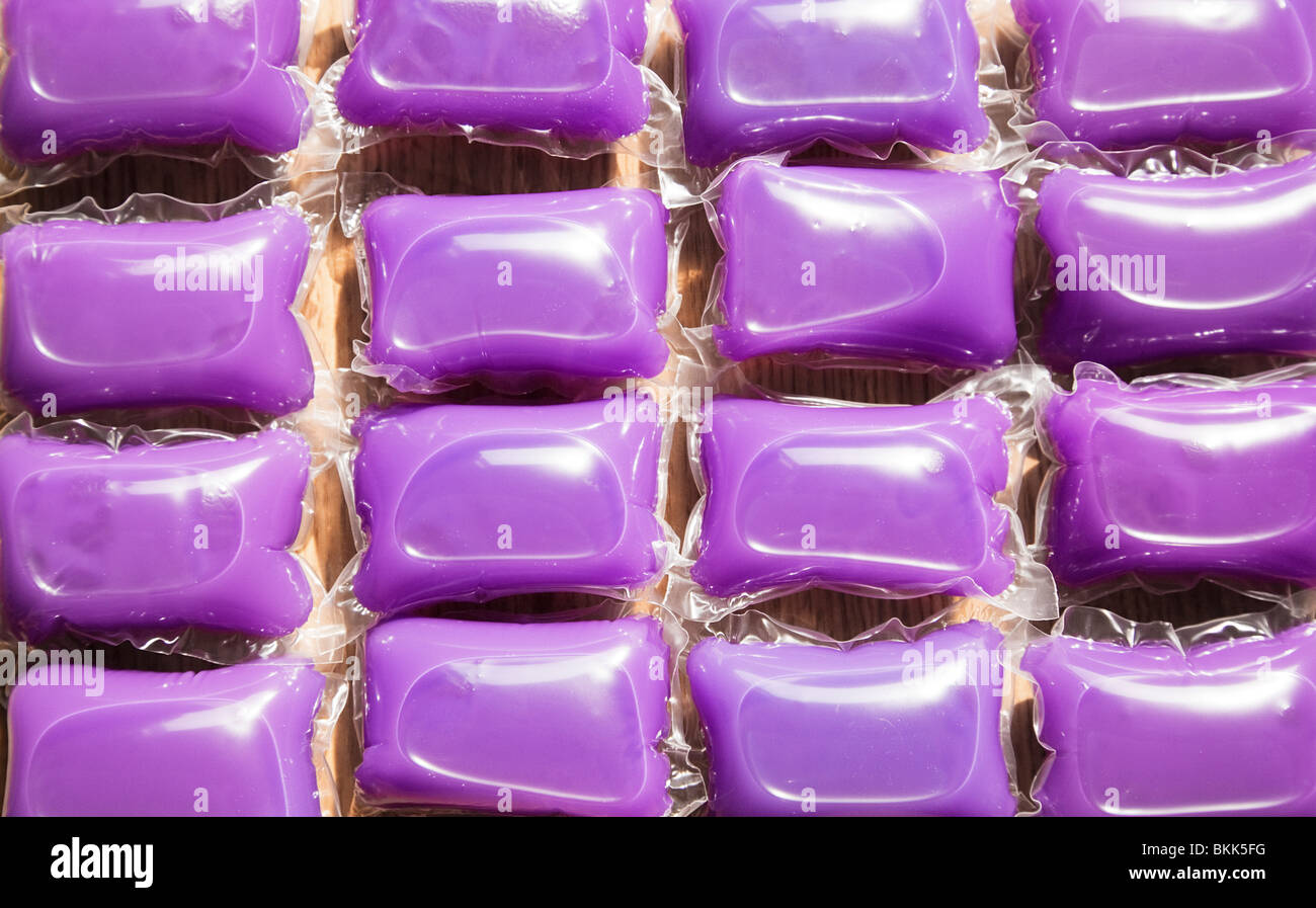 Sachets of laundry detergent Stock Photo Alamy