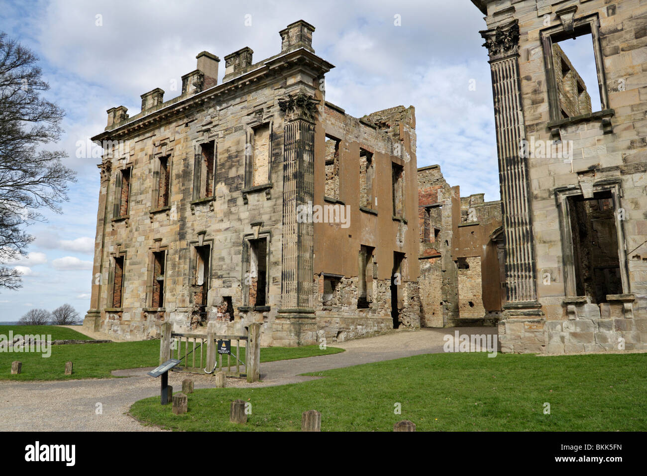 The ruins of Sutton Scarsdale House near Chesterfield in England Stock
