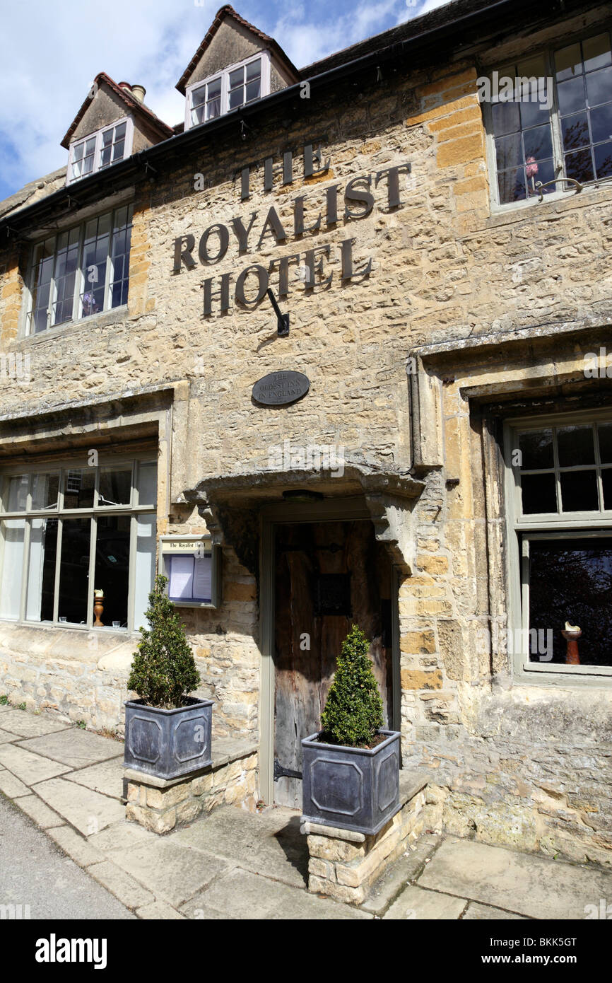 exterior of the royalist hotel the oldest inn in england digbeth street stow on the wold gloucestershire uk Stock Photo
