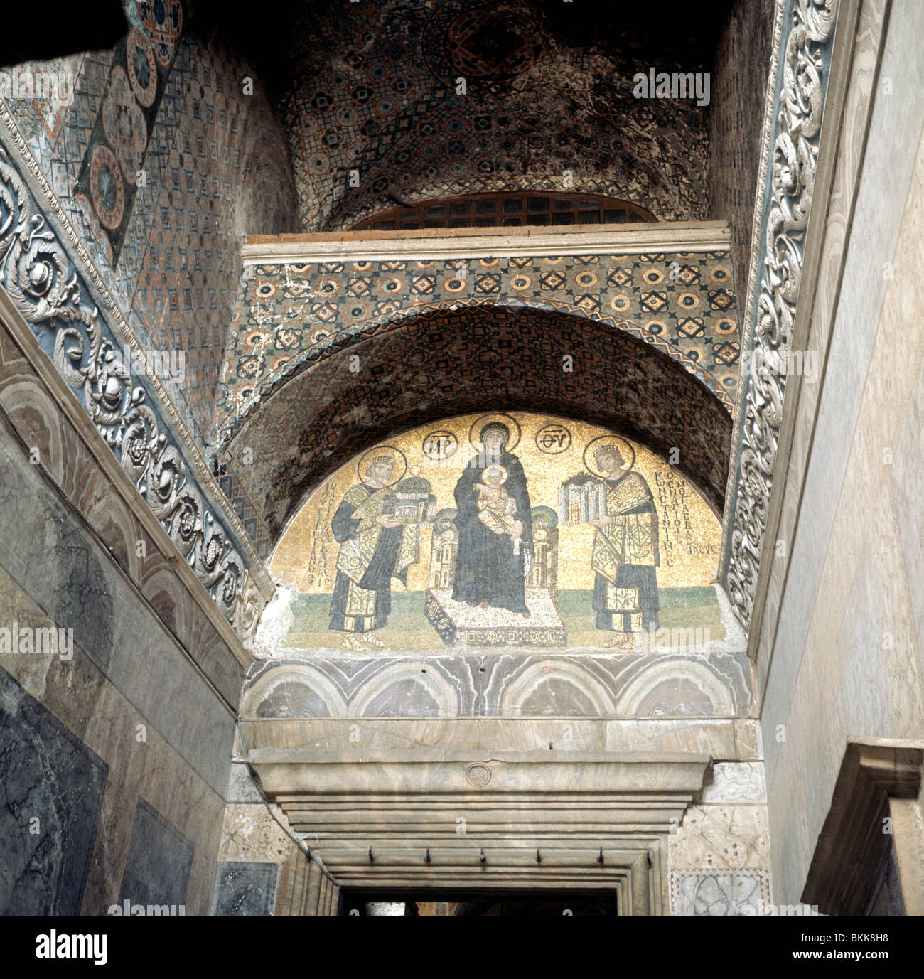 Mosaic of St Justinian The Virgin and Child and St Constantine 986994