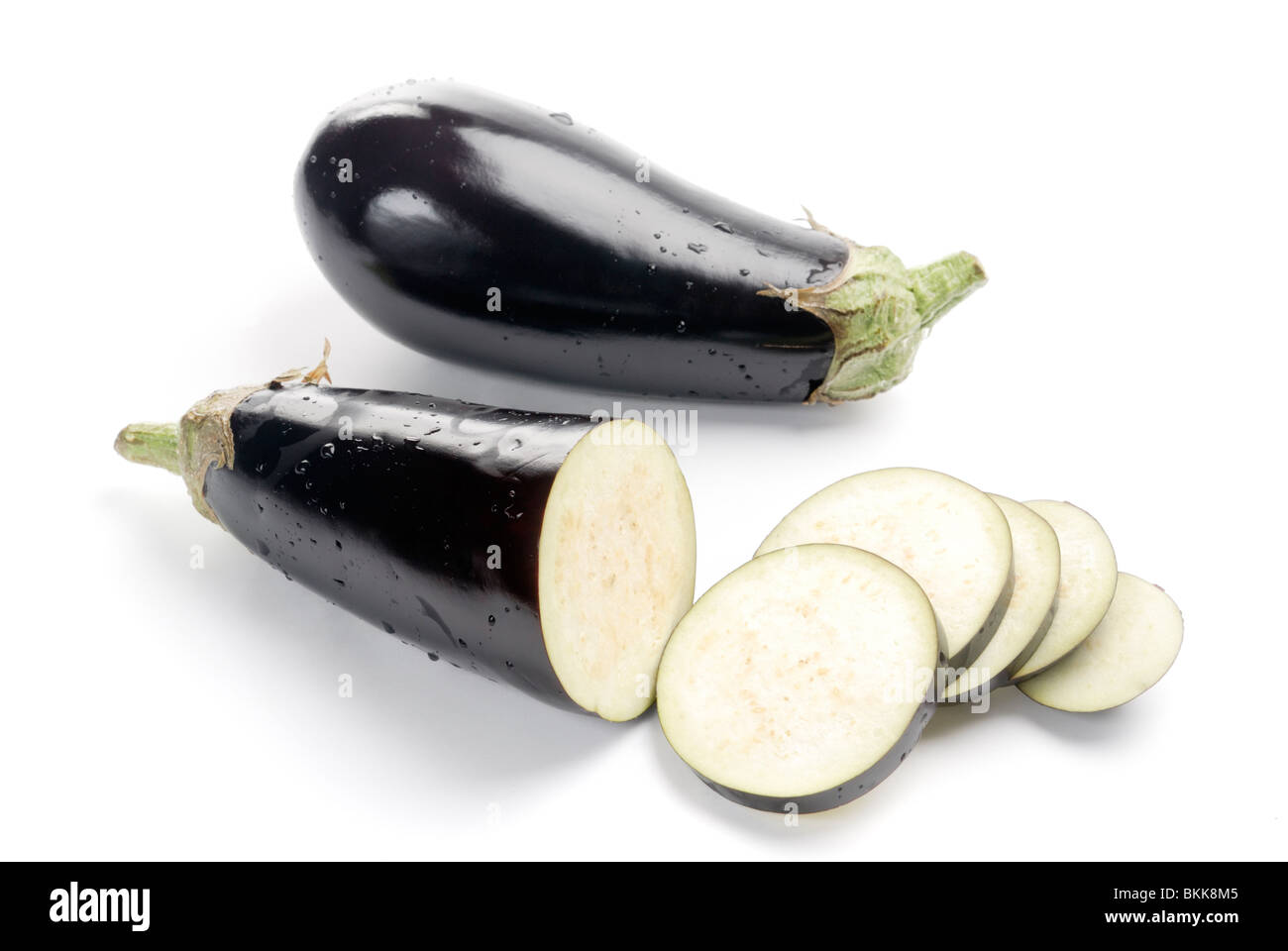 Eggplants, solanum melongena Stock Photo