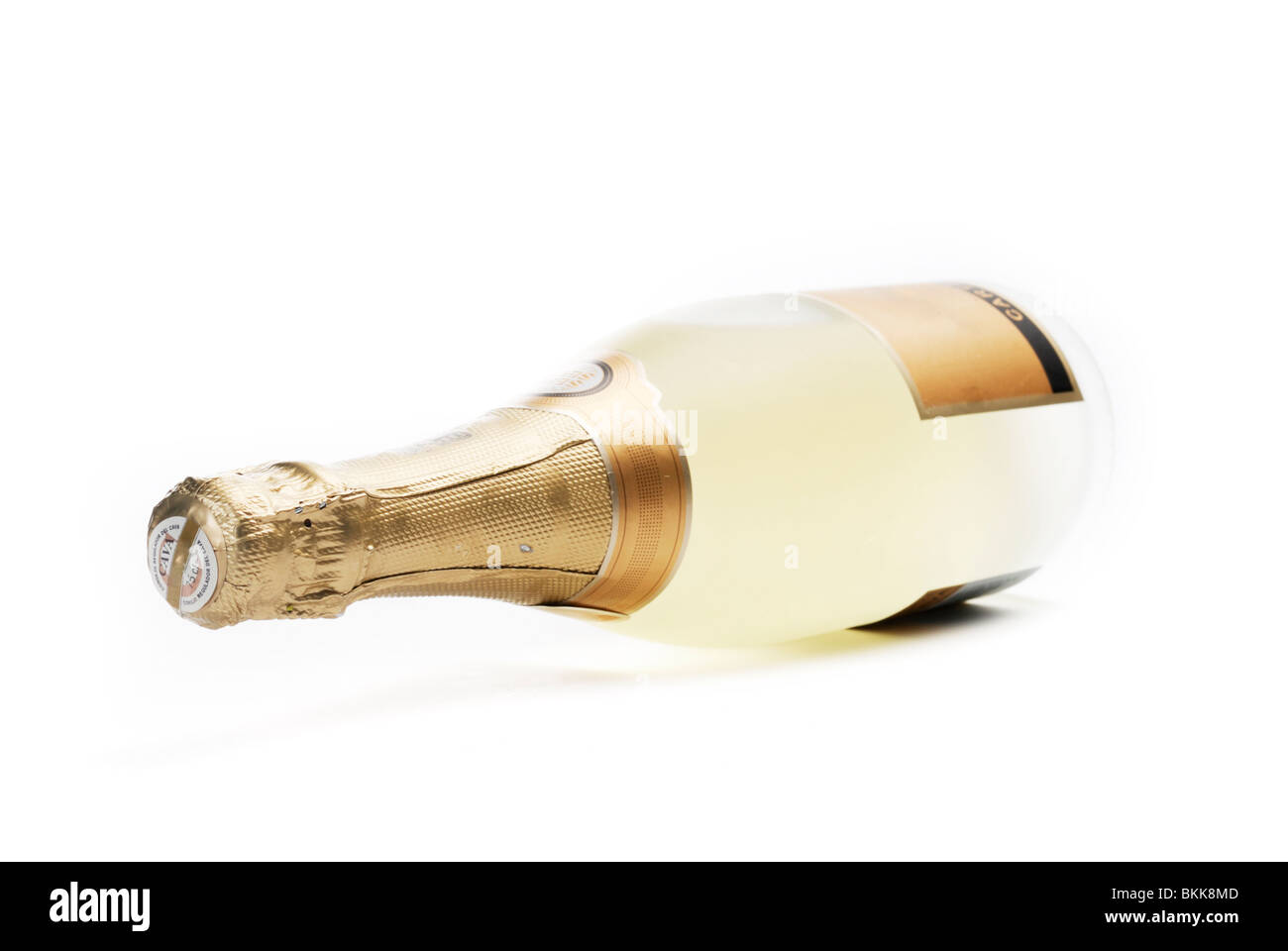 Sparkling wine bottle cava Stock Photo