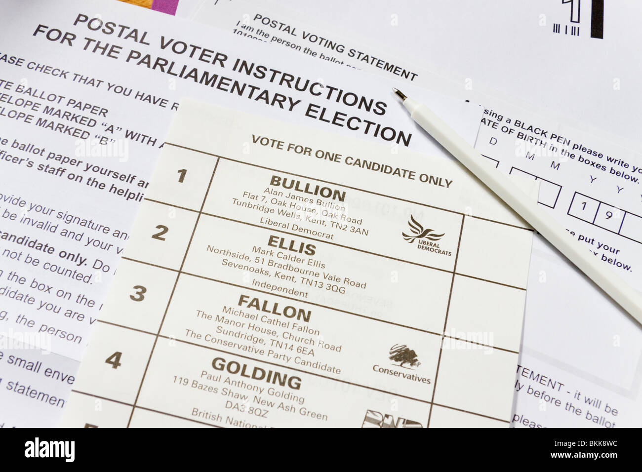Voting Ballot High Resolution Stock Photography And Images Alamy