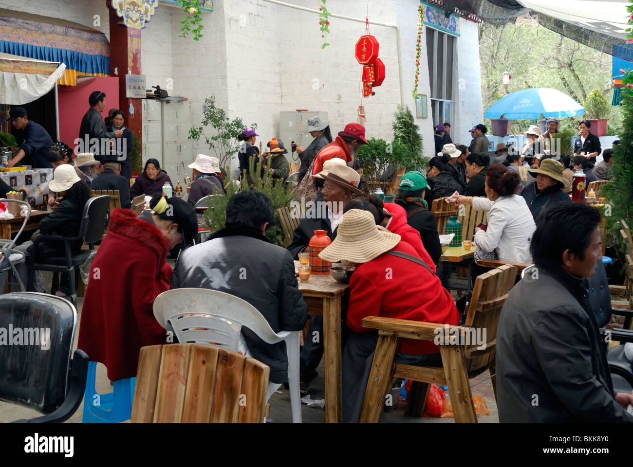 Tibetan restaurant in Lhasa,Tibet Stock Photo Alamy