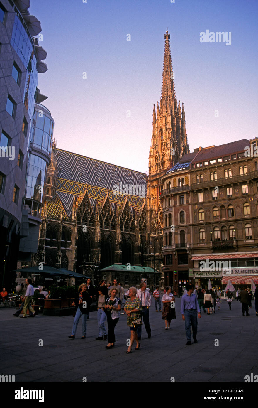 Saint Stephen's Cathedral, Stephansdom, Saint Stephen's Square, Stephansplatz, Vienna, State of Vienna, Austria, Europe Stock Photo