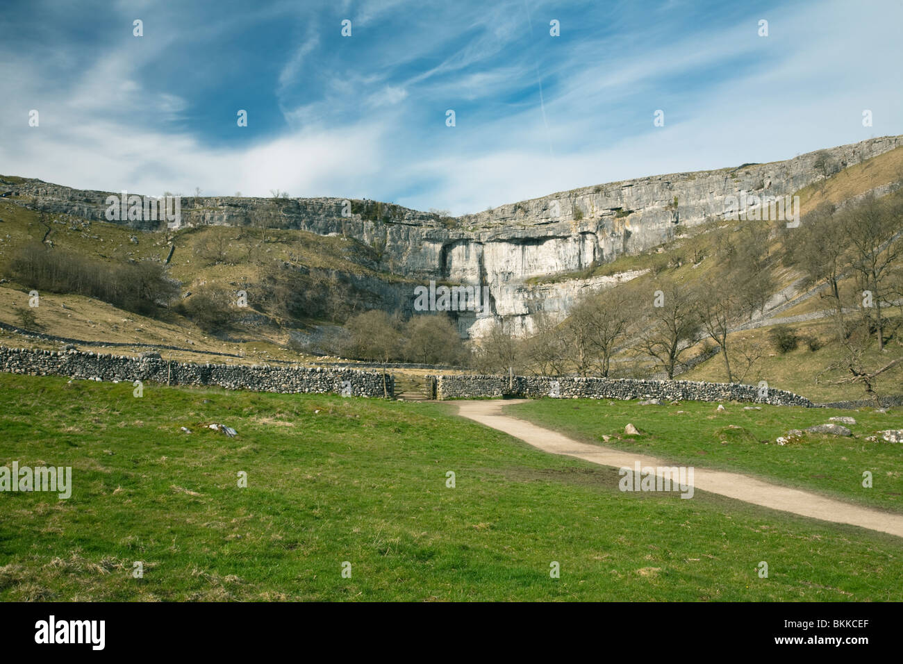 Malham Cove in the Yorkshire Dales National Park, Yorkshire, Uk Stock