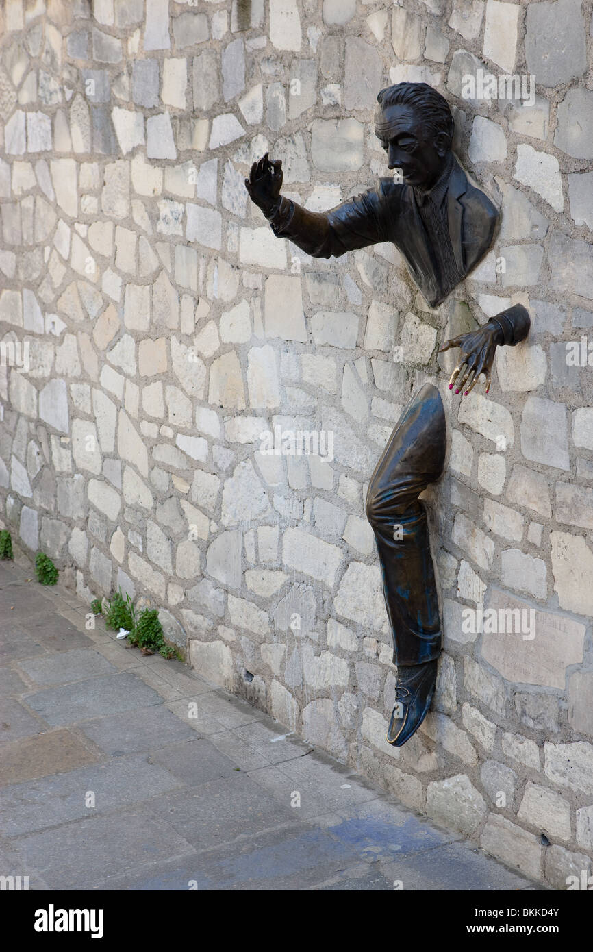 Wall art in the Montmartre, Paris Stock Photo
