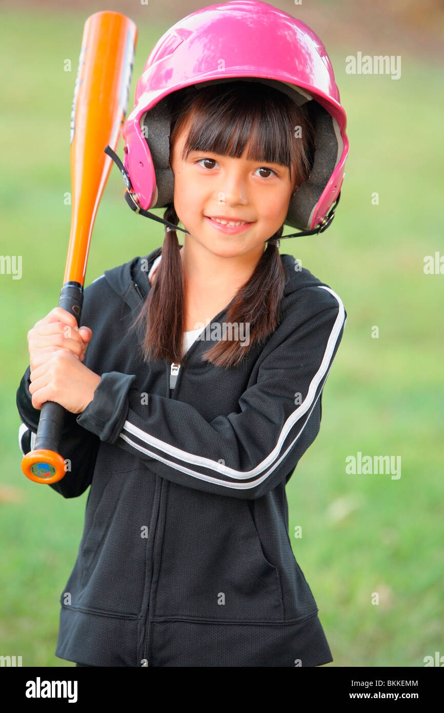 Girl holding baseball bat hires stock photography and images Alamy