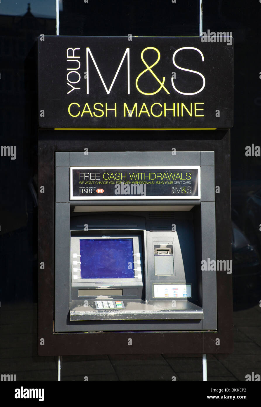 M&S cash machine in UK Stock Photo