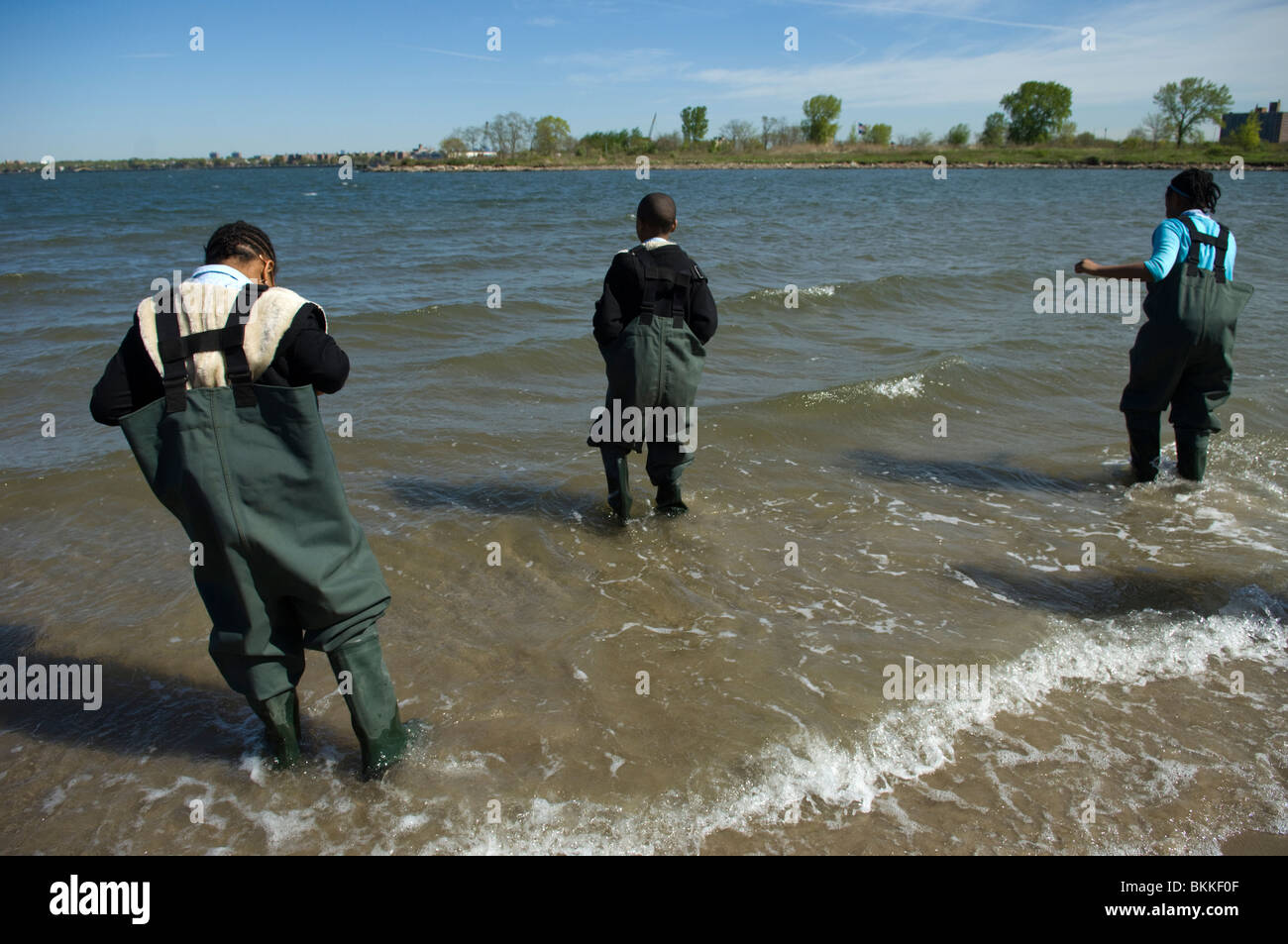 Students test the water quality and search the waters for marine life