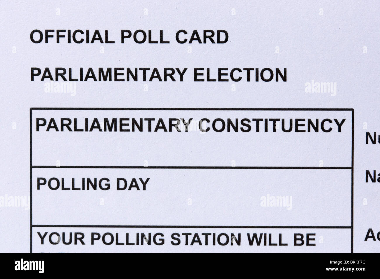 Official UK Polling Card Issued In Northern Ireland For The official-uk-polling-card-issued-in-northern-ireland-for-the