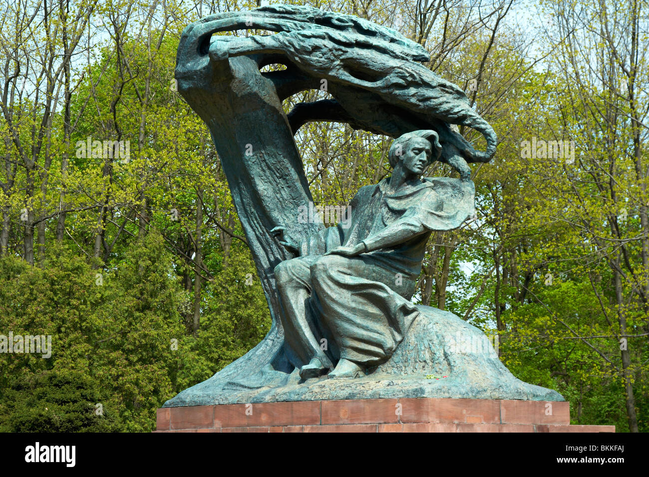 Monument to Frederic Chopin in Royal Baths Park (Lazienki Krolewskie) in Warsaw, Poland Stock Photo