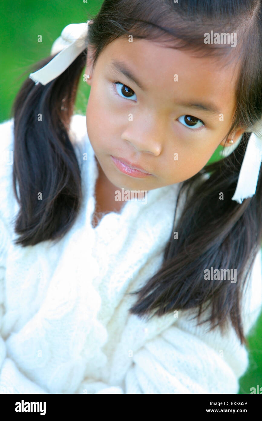 Portrait Of A Young Girl Stock Photo - Alamy