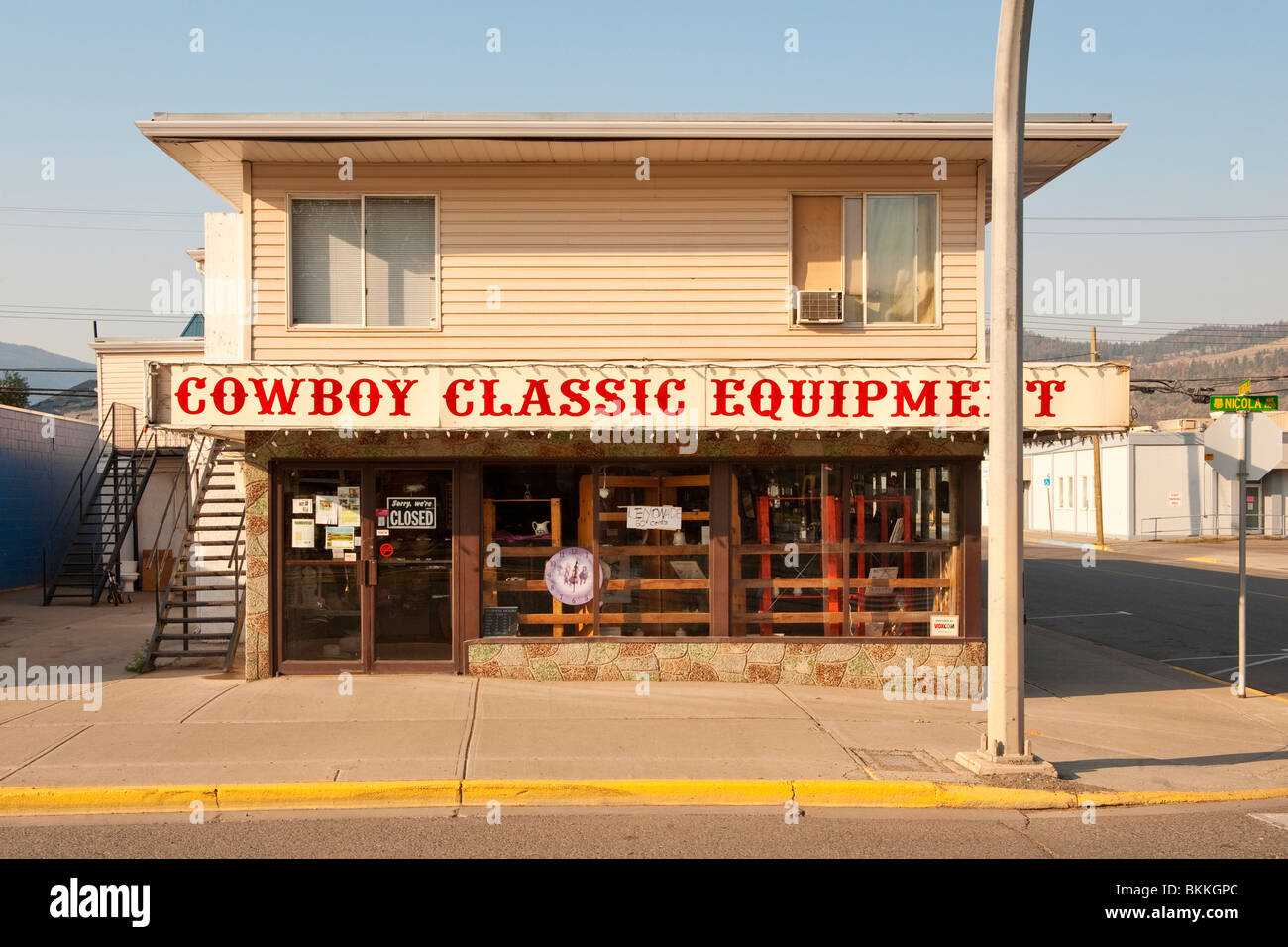 "Cowboy Classic Equipment" Store in Merritt, BC, Canada Stock Photo Alamy