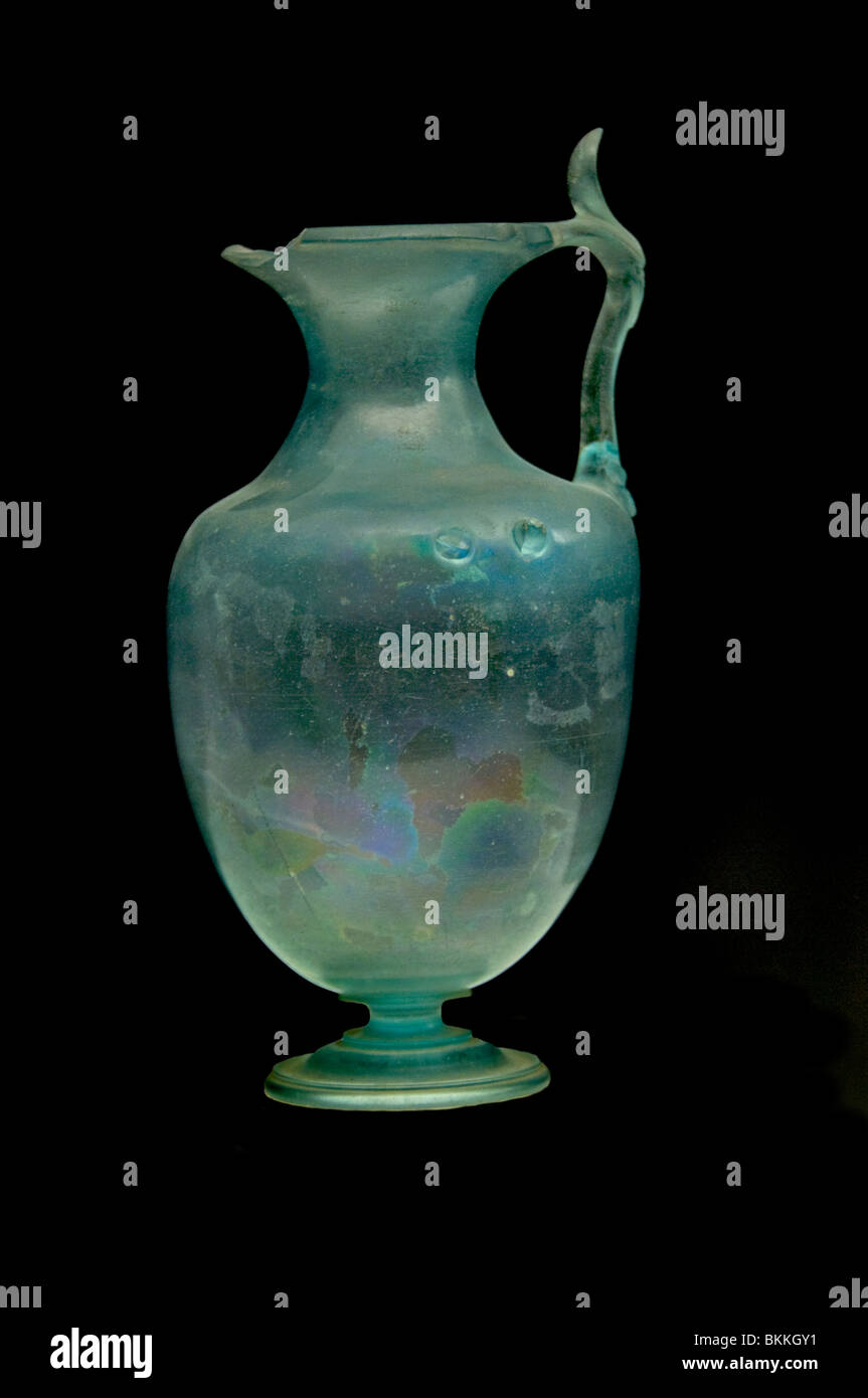Roman Glassware Glass Vase 100 300 AD Rome Italy Stock Photo